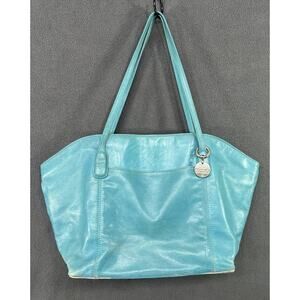 HOBO International Patti Handbag Purse Bag Tote Leather Sea Foam Green 18 X 10